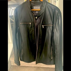 Micheal Kors Synthetic Leather Moto Jacket